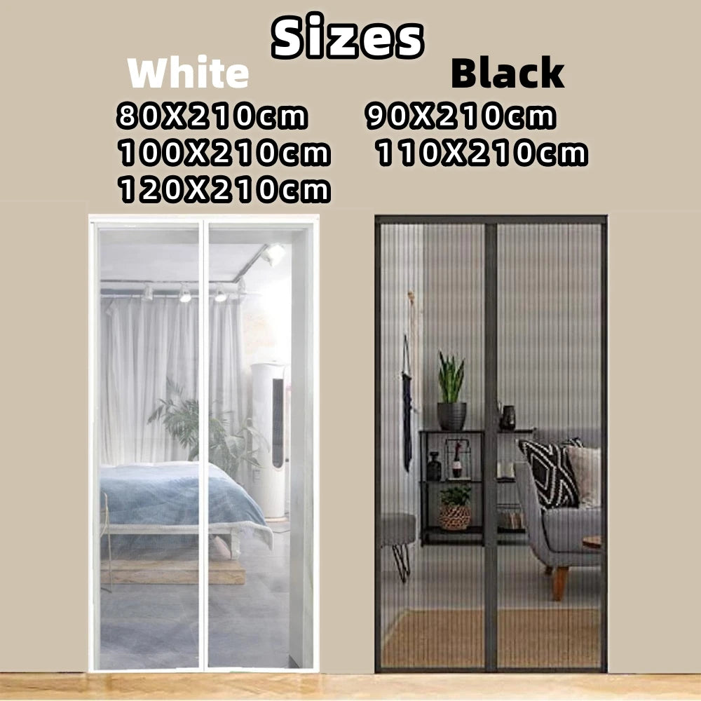 Magnetic Bug-Free Mesh Screen Door