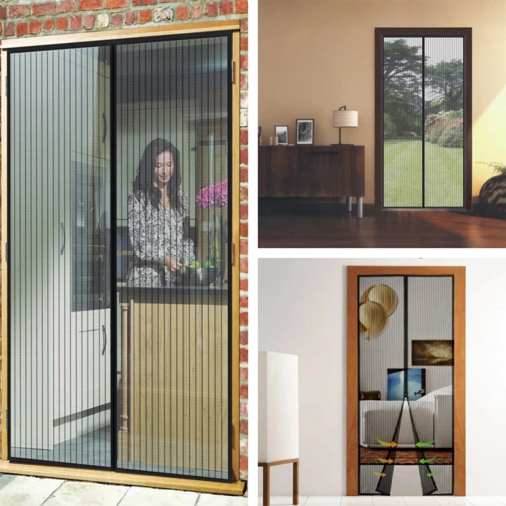 Magnetic Bug-Free Mesh Screen Door