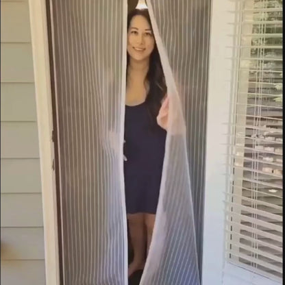 Magnetic Bug-Free Mesh Screen Door